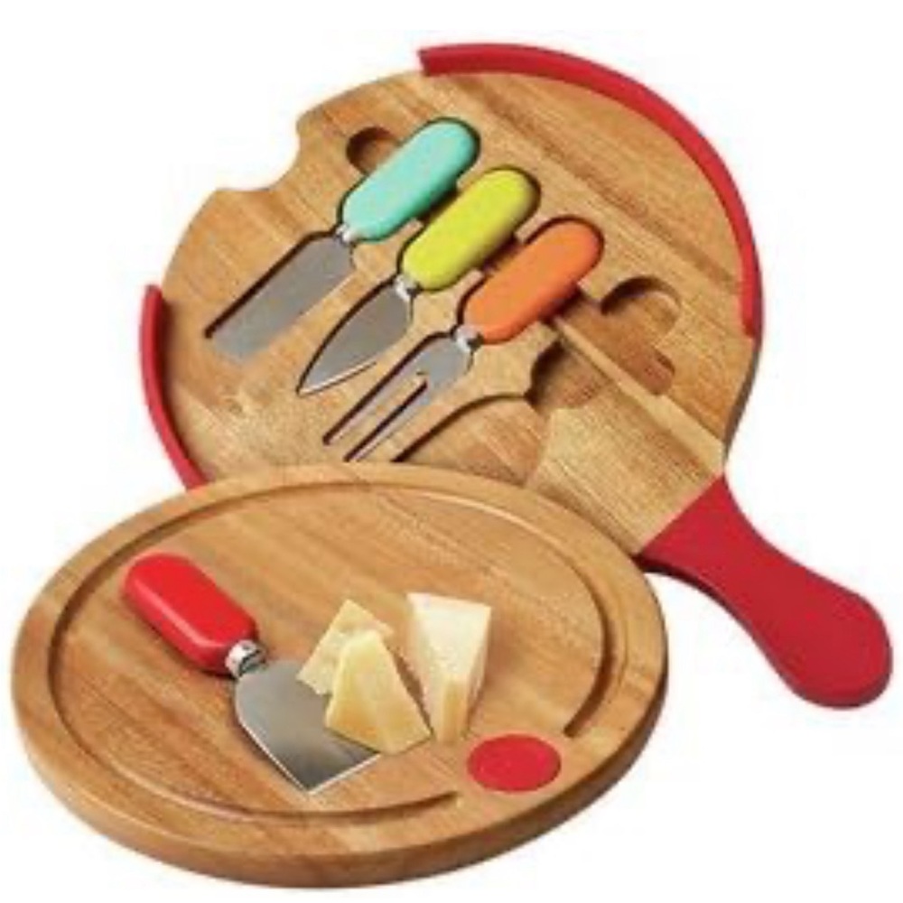NEW HTF Fiesta Cheese Board with Utensils